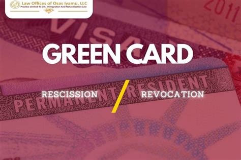 green card revoked reasons.